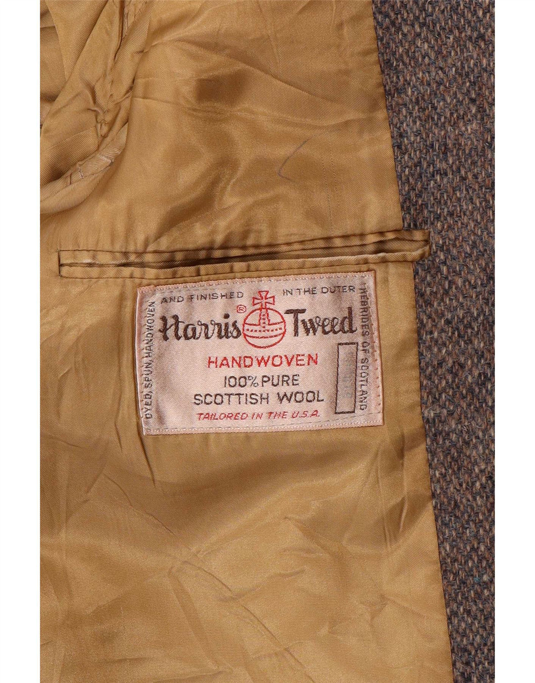 Harris Tweed Ανδρικό μπλέιζερ μπουφάν UK 38 μεσαίο γκρι μαλλί