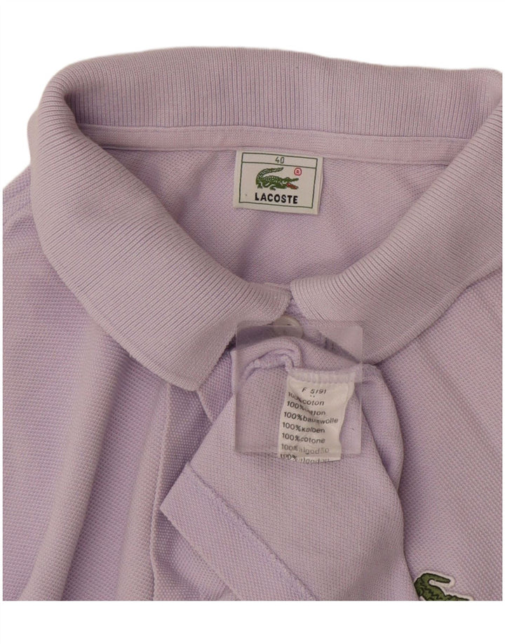 Γυναικείο πουκάμισο Polo Lacoste Νούμερο 40 Βαμβακερό μεσαίο μωβ