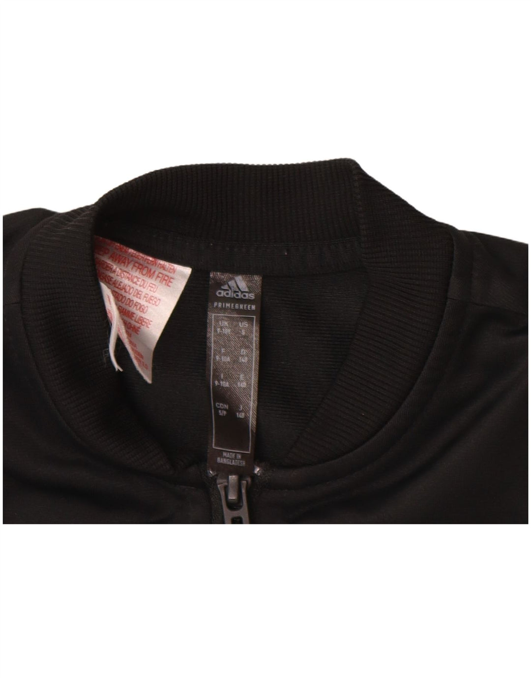 ADIDAS Girls Primegreen αθλητική φόρμα Top Jacket 9-10 Years Black Polyester