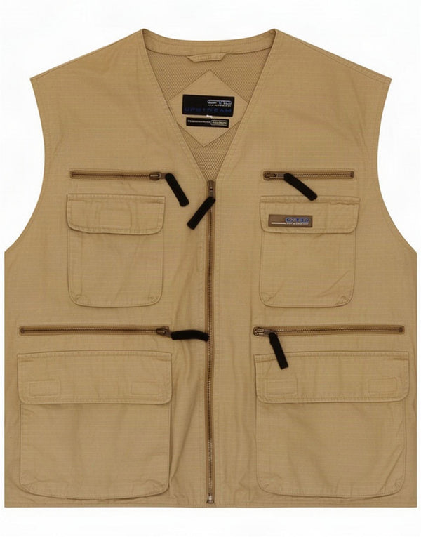 Dolomite Mens Utility Gilet UK 40 Large Khaki Cotton