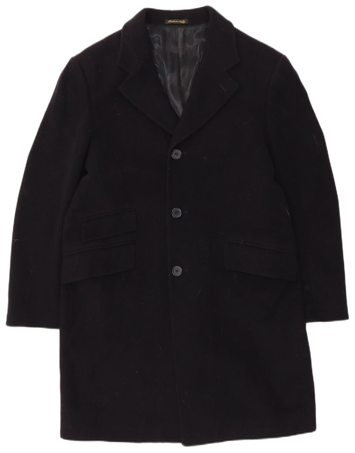 Ανδρικό παλτό VINTAGE UK 40 Large Navy Blue Wool