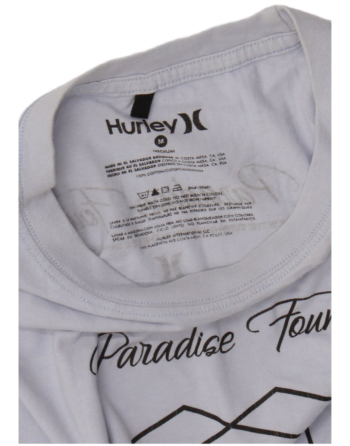 Ανδρικό γραφικό μπλουζάκι HURLEY Τοπ μεσαίο μπλε βαμβακερό