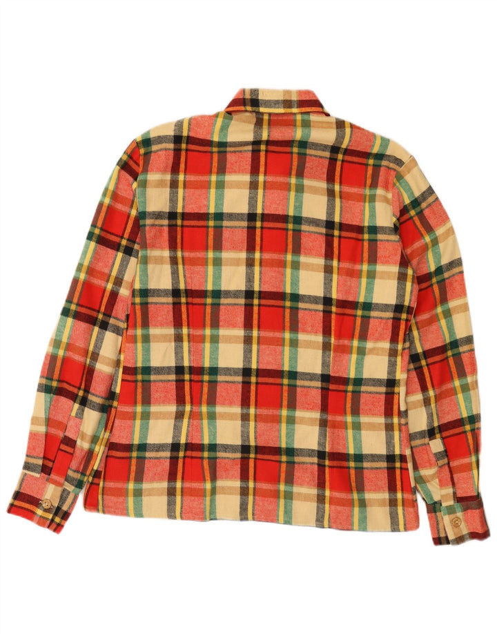 Vintage γυναικείο φανελένιο πουκάμισο IT 50 XL Red Check