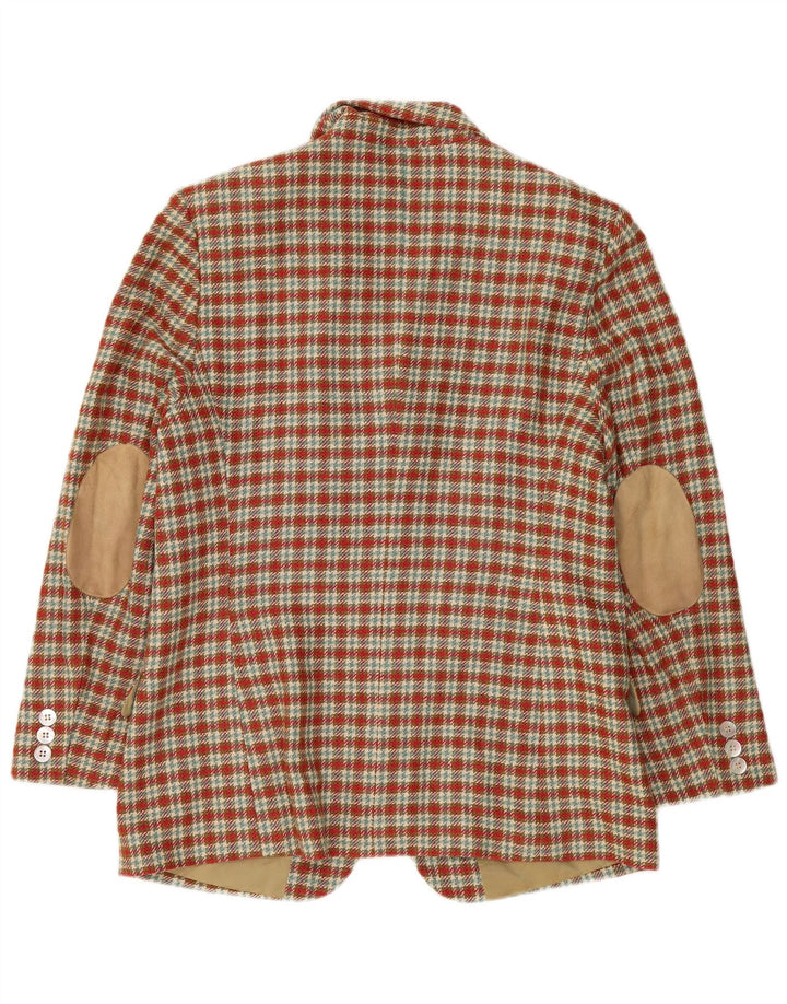 Country γυναικείο μπουφάν σακάκι με 3 κουμπιά UK 14 Large Red Check