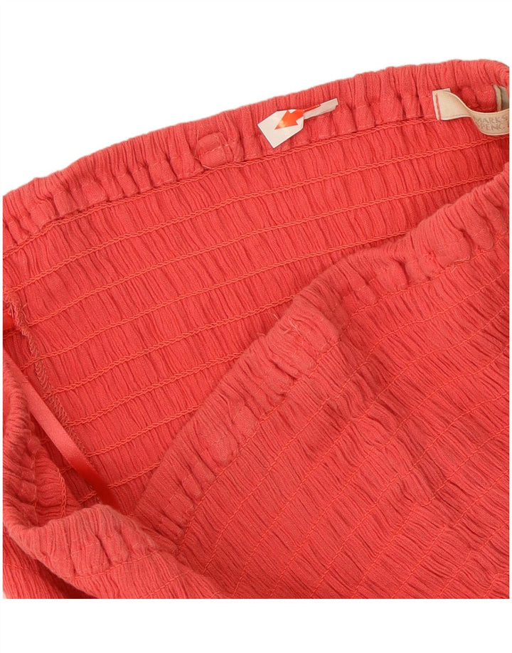 Marks & Spencer Γυναικείο Στράπλες Φόρεμα UK 12 Μεσαίο κόκκινο βαμβακερό