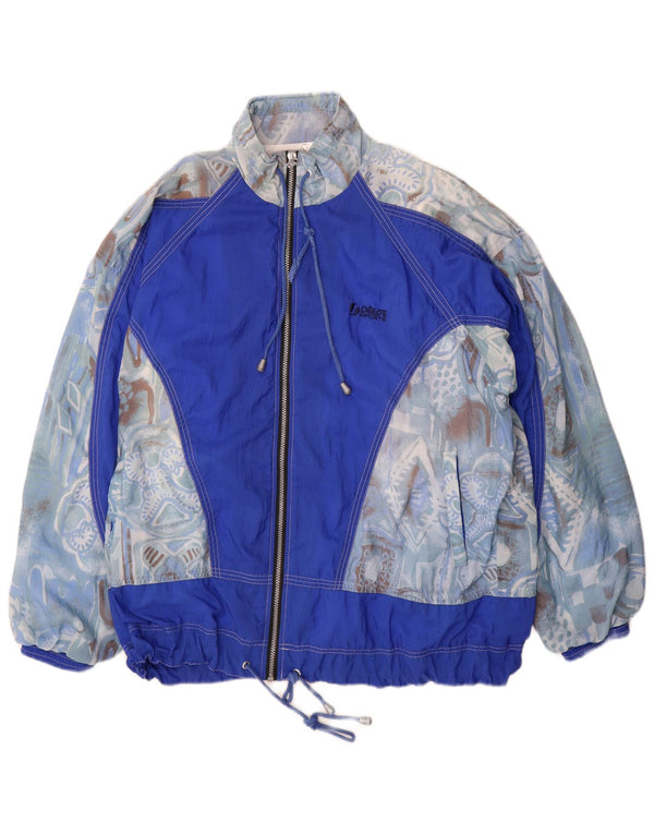 Vintage ανδρική αθλητική φόρμα Top Jacket UK 42 XL Blue Geometric Nylon