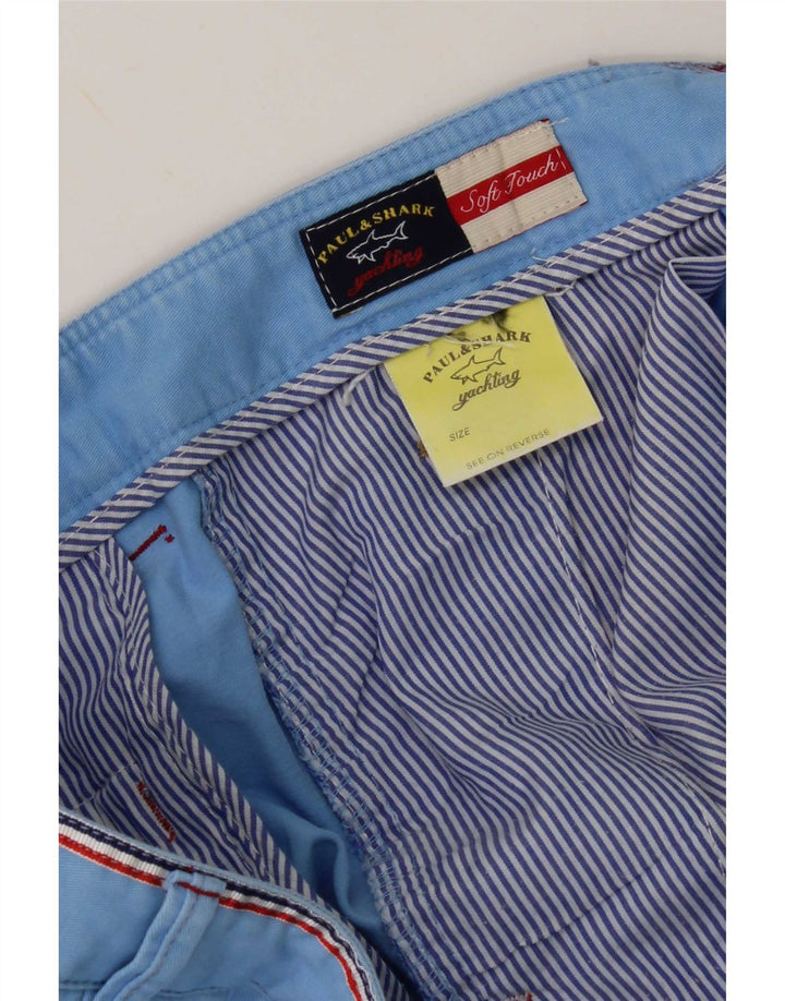 Ανδρικό σορτς Chino Paul & Shark W36 μεγάλο μπλε βαμβακερό