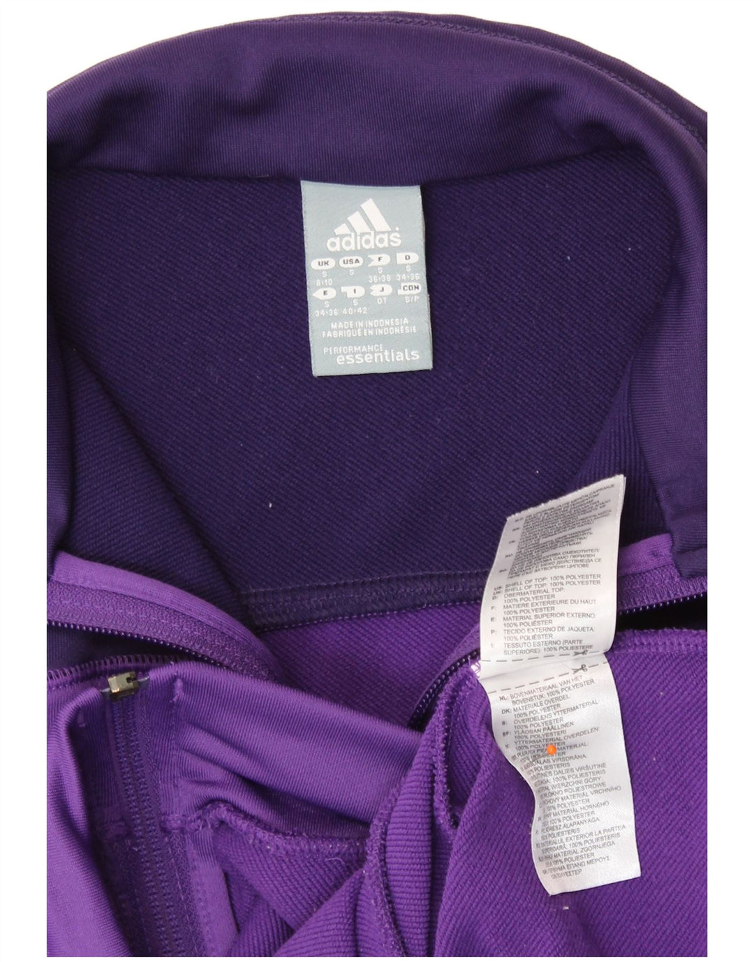 Γυναικεία αθλητική φόρμα Adidas Top Jacket UK 8/10 Small Purple Polyester