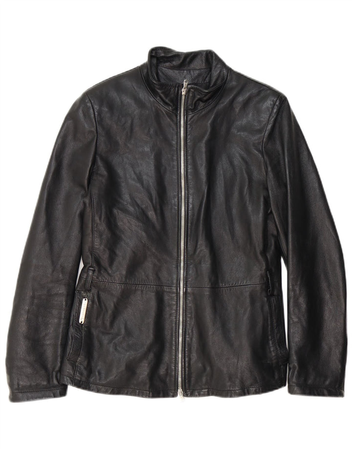 Coconuda Γυναικείο Δερμάτινο Μπουφάν UK 12 Medium Black Leather