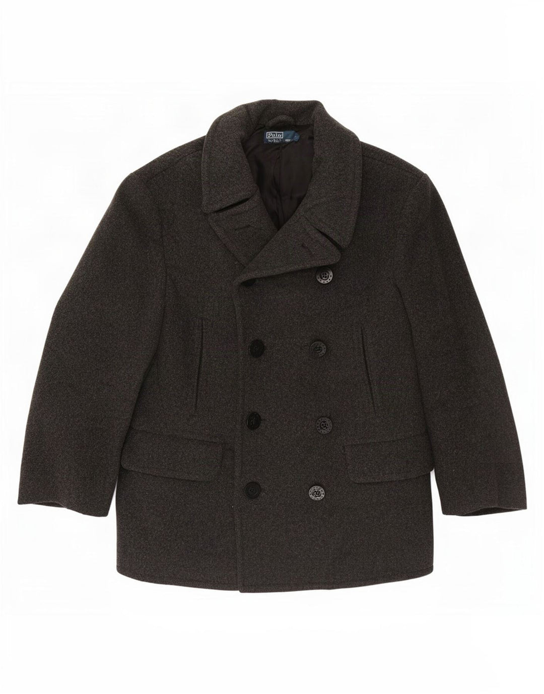Polo Ralph Lauren Ανδρικό παλτό μπιζελιού UK 40 Large Grey Wool