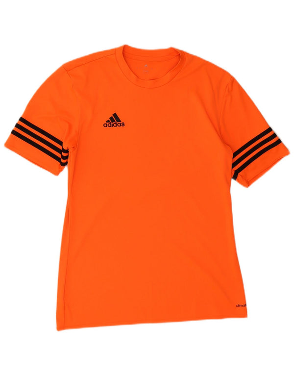 Ανδρικό T-Shirt Climalite ADIDAS Top Μικρό Πορτοκαλί Πολυεστέρας