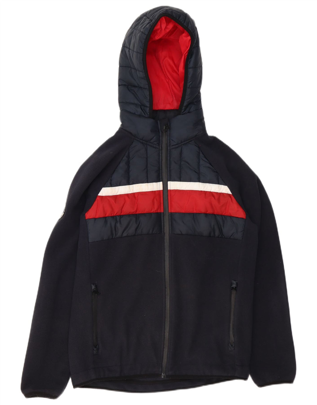 Ανδρικό μπουφάν με κουκούλα Superdry UK 38 Medium Navy Blue Colourblock