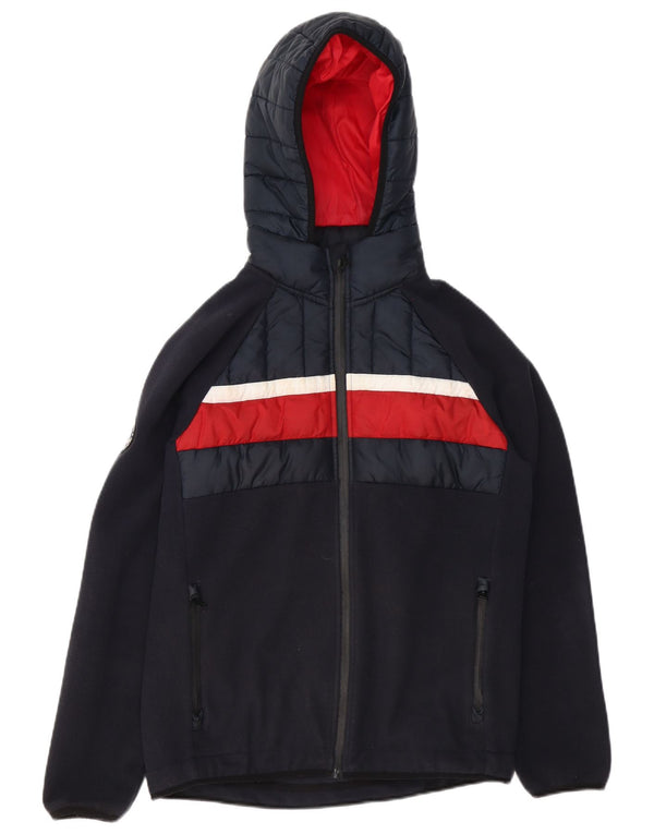 Ανδρικό μπουφάν με κουκούλα Superdry UK 38 Medium Navy Blue Colourblock