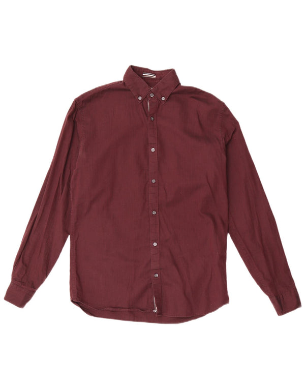 Ανδρικό πουκάμισο Jack & Jones Slim Fit XS Maroon Cotton
