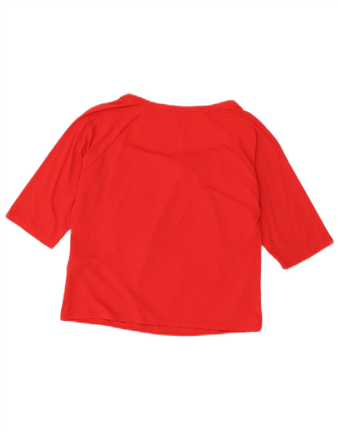 Armani Jeans Γυναικεία μπλούζα Crop 3/4 Sleeve Top UK 14 Medium Red Polyamide
