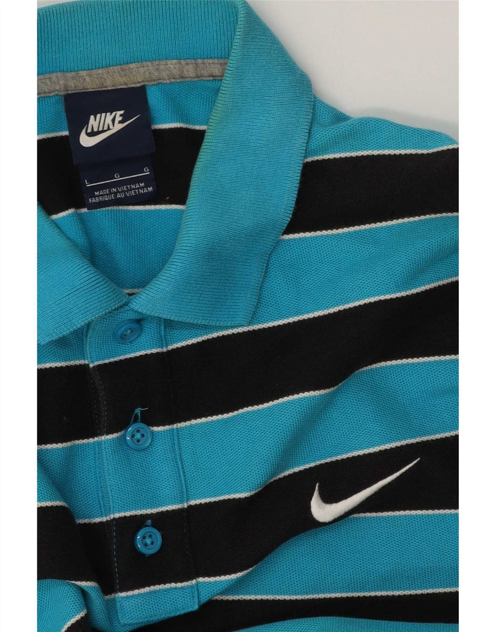 Ανδρικό μπλουζάκι πόλο Nike μεγάλο μπλε ριγέ