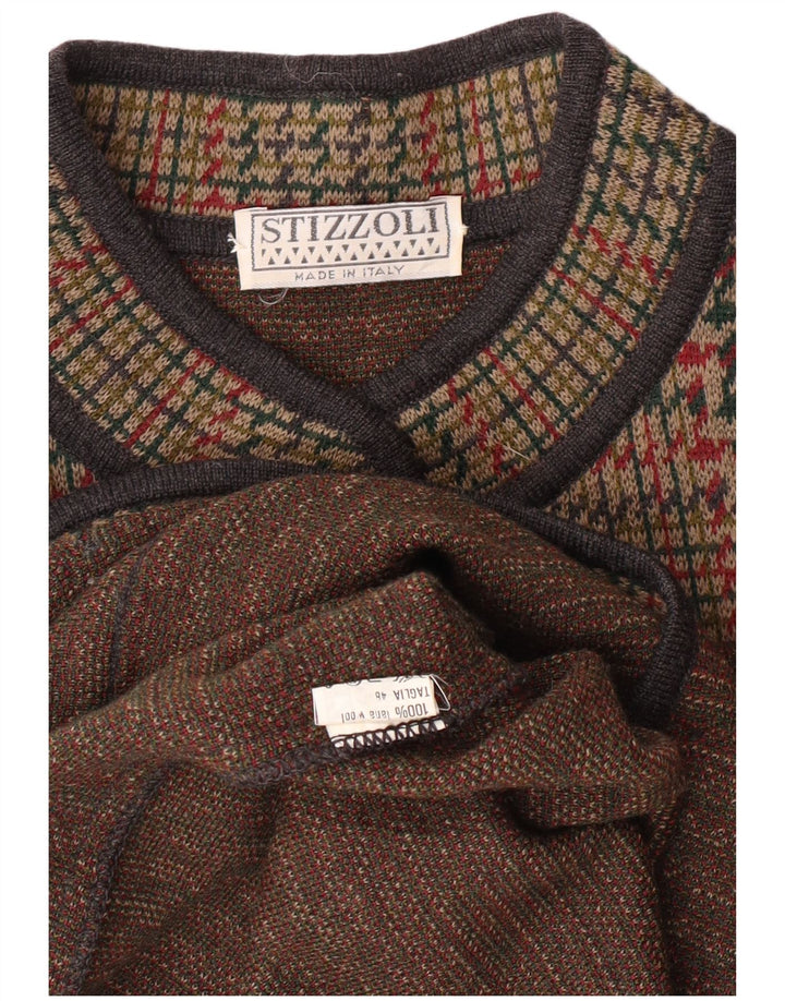 STIZZOLI Γυναικείο πλεκτό σακάκι με 6 κουμπιά σακάκι IT 48 XL Καφέ Houndstooth