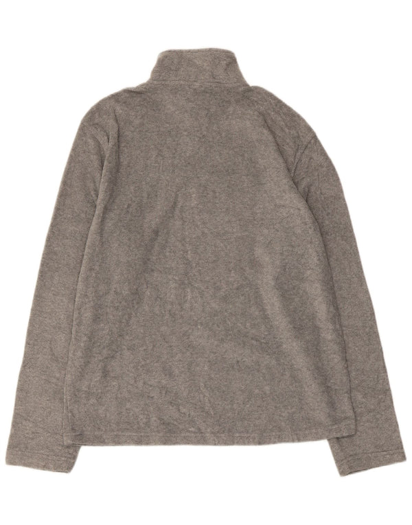 Γραφικό ανδρικό φερμουάρ Fleece Jumper UK 38/40 Medium Grey Polyester