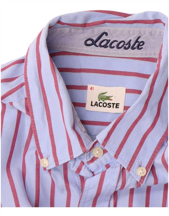 Ανδρικό πουκάμισο Lacoste Νούμερο 41 Μεγάλο Βαμβακερό Μπλε Ριγκ
