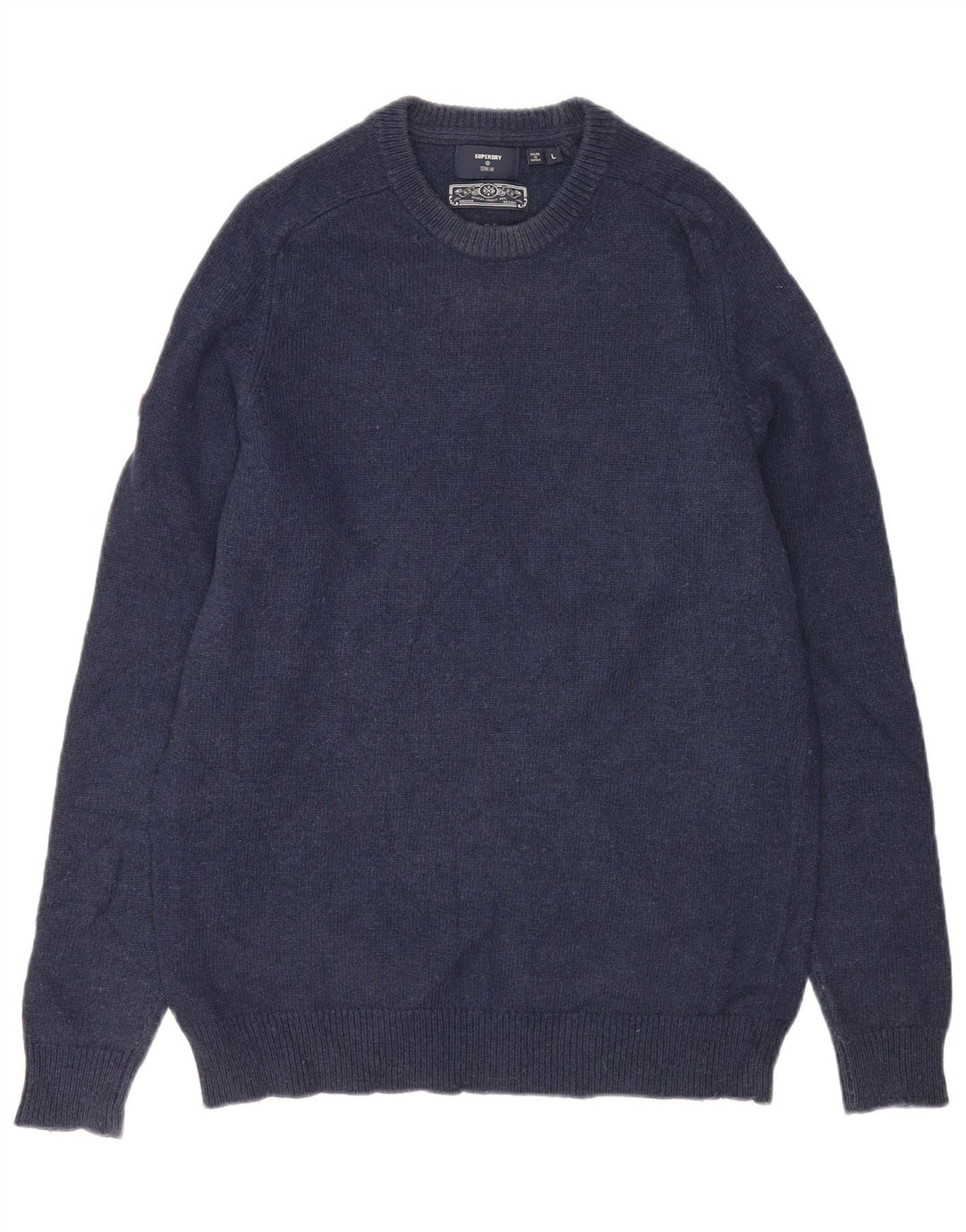 Ανδρικό πουλόβερ Superdry Crew Neck Jumper Lambswool σε μπλε Navy