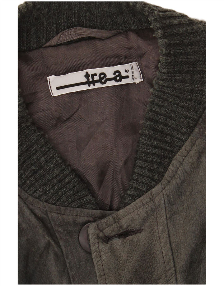 Vintage Ανδρικό Bomber Jacket Μεγάλο Γκρι Γεωμετρικό