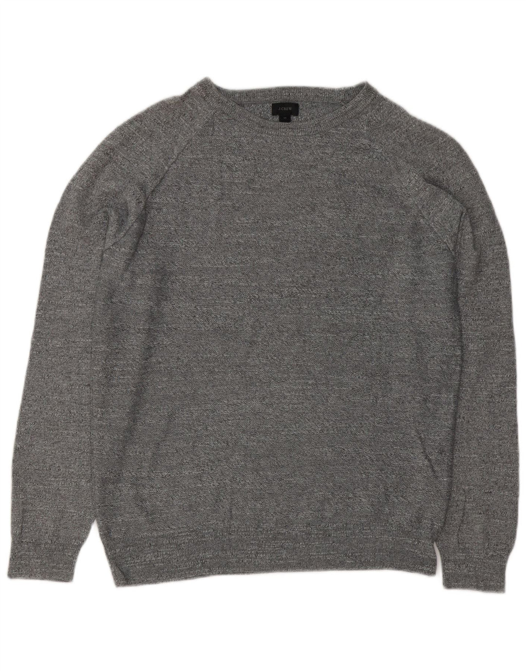 J. Crew Ανδρικό πουλόβερ με λαιμόκοψη, βαμβακερό μεσαίο γκρι