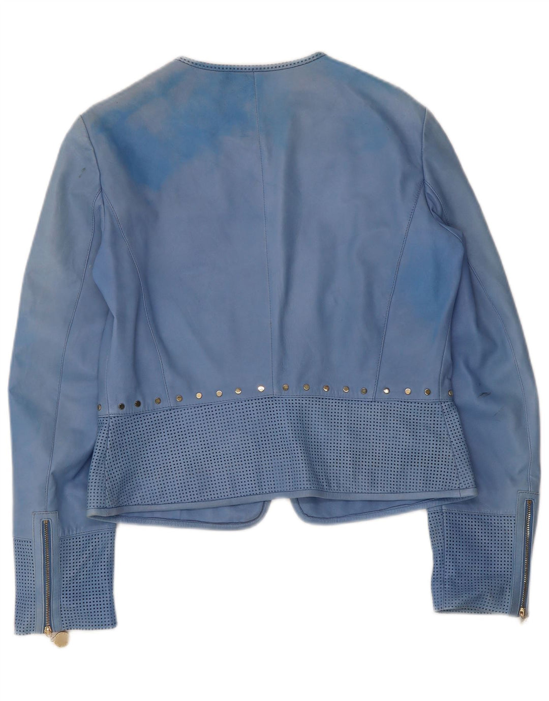Penny Black Γυναικείο Δερμάτινο Bomber Jacket UK 14 Large Blue Leather