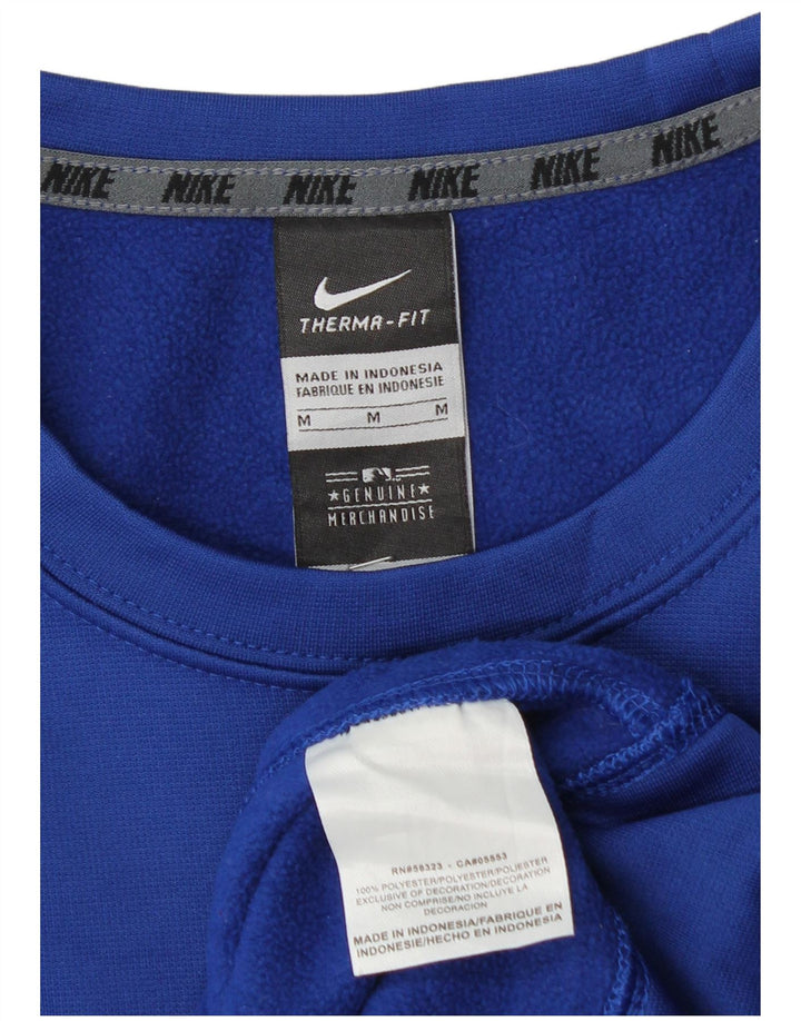 Ανδρικό γραφικό φούτερ Therma-Fit Nike, μεσαίο μπλε πολυεστέρας