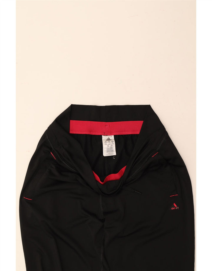 ADIDAS Womens Tracksuit Trousers Joggers UK 12/14 Medium  Black Polyester Vintage Adidas and Second-Hand Adidas from Messina Hembry 