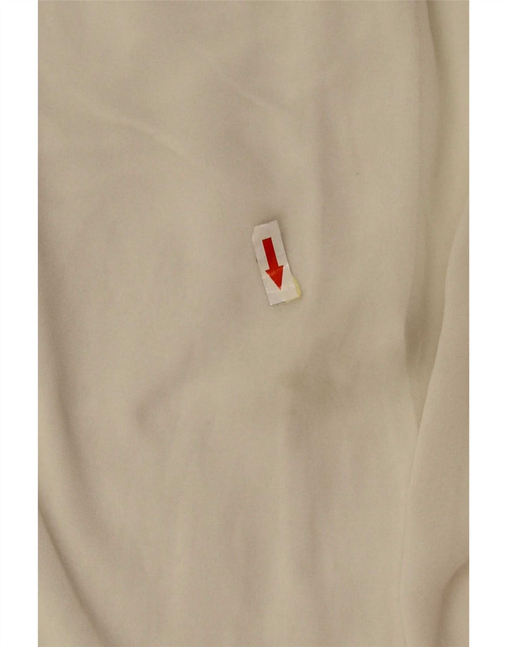Zara Γυναικεία Μπλούζα Oversized Top UK 14 Medium White Polyester