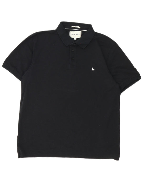 Jack Wills Ανδρικό πουκάμισο Classic Fit Polo XL Μαύρο βαμβακερό
