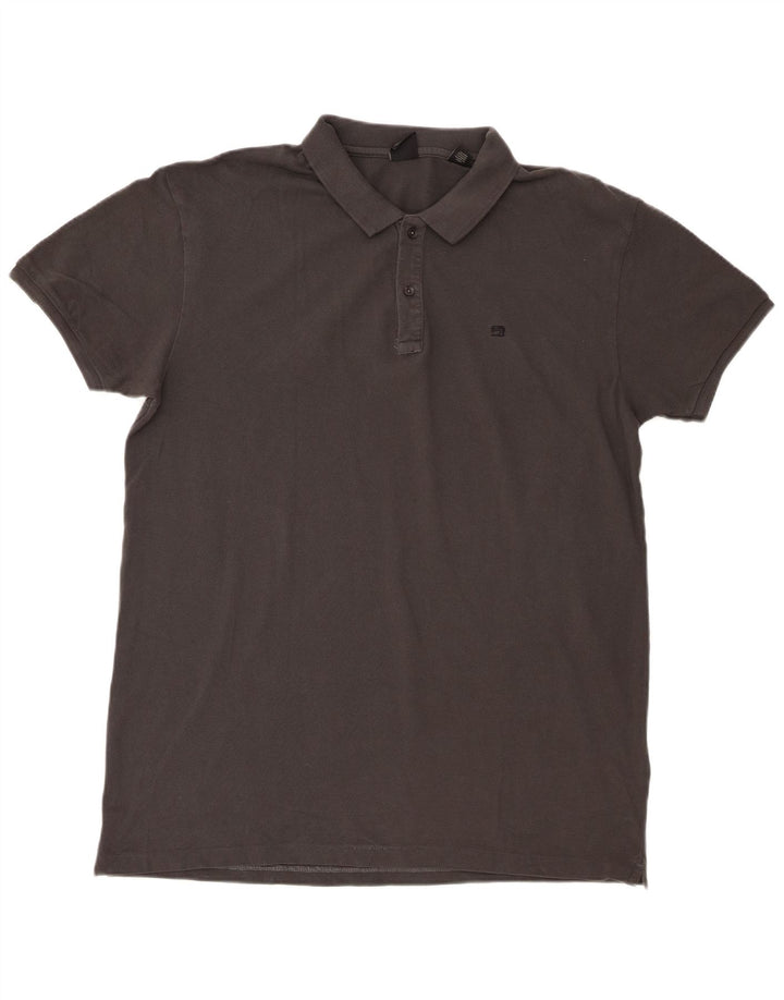 Ανδρικό μπλουζάκι πόλο Scotch & Soda 2XL Γκρι βαμβακερό