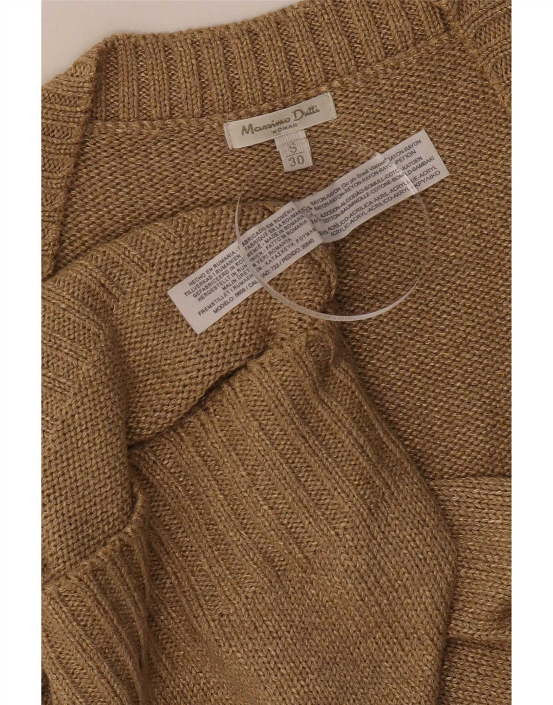 Massimo Dutti Γυναικείο γιλέκο Tank Top UK 10 Small Khaki Rayon