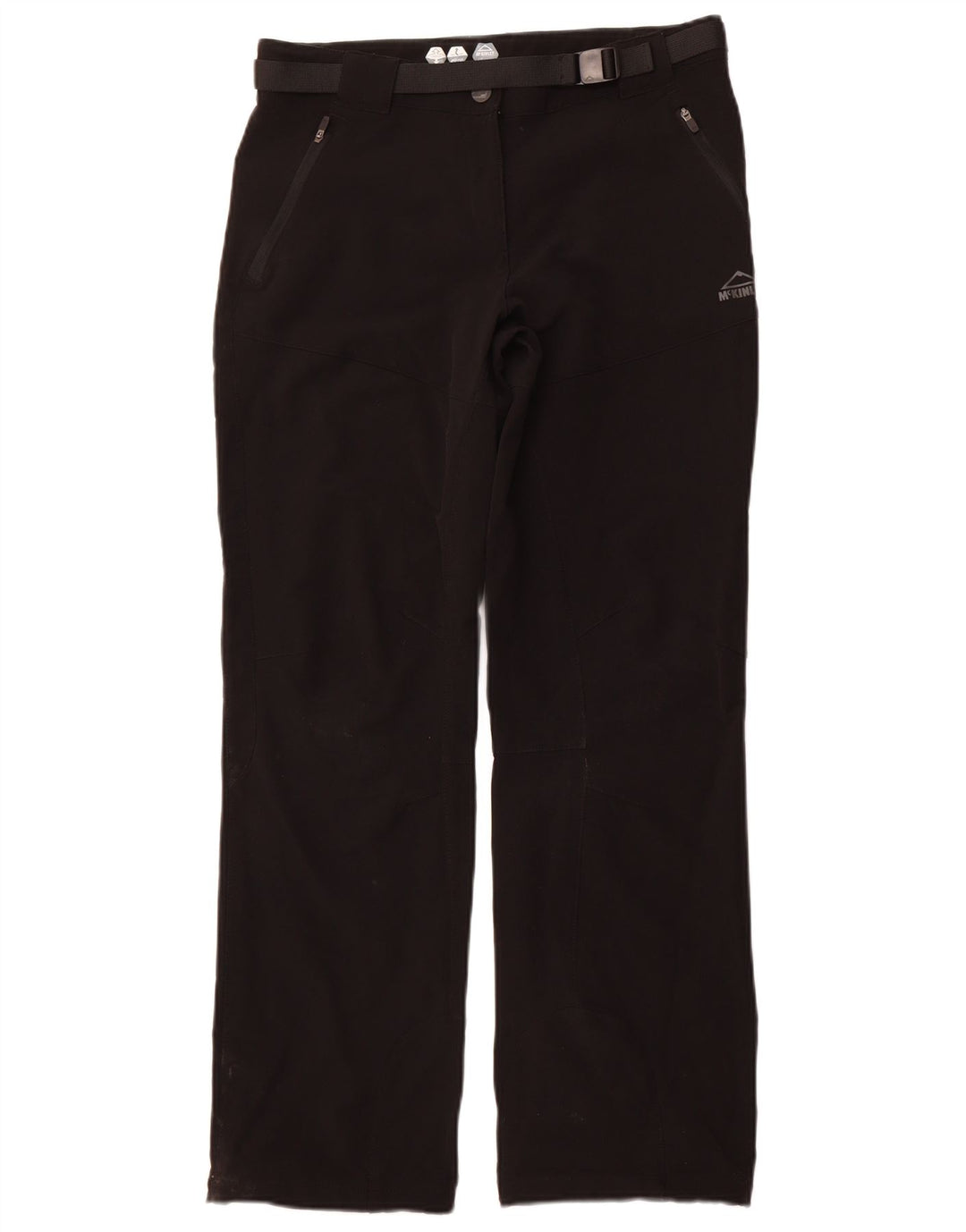 MCKINLEY Γυναικείο ίσιο casual παντελόνι UK 14 μεγάλο W32 L31 μαύρο