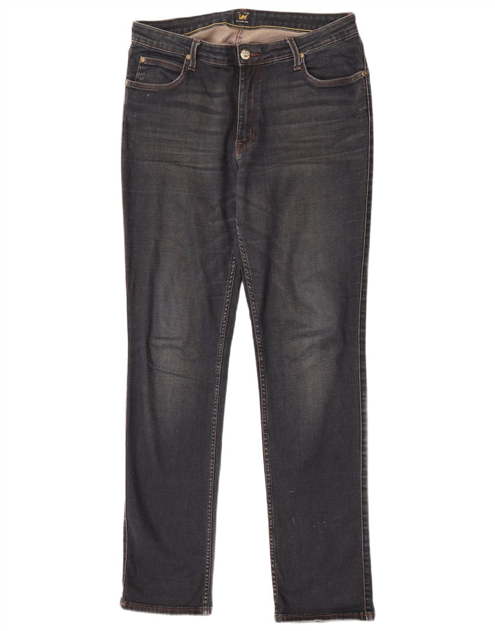 Lee Mens Marion Straight Jeans W33 L33 Navy Blue Cotton