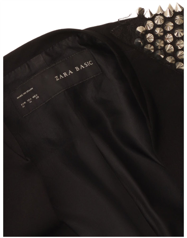 Zara Γυναικείο Open Blazer Jacket UK 12 Medium Black