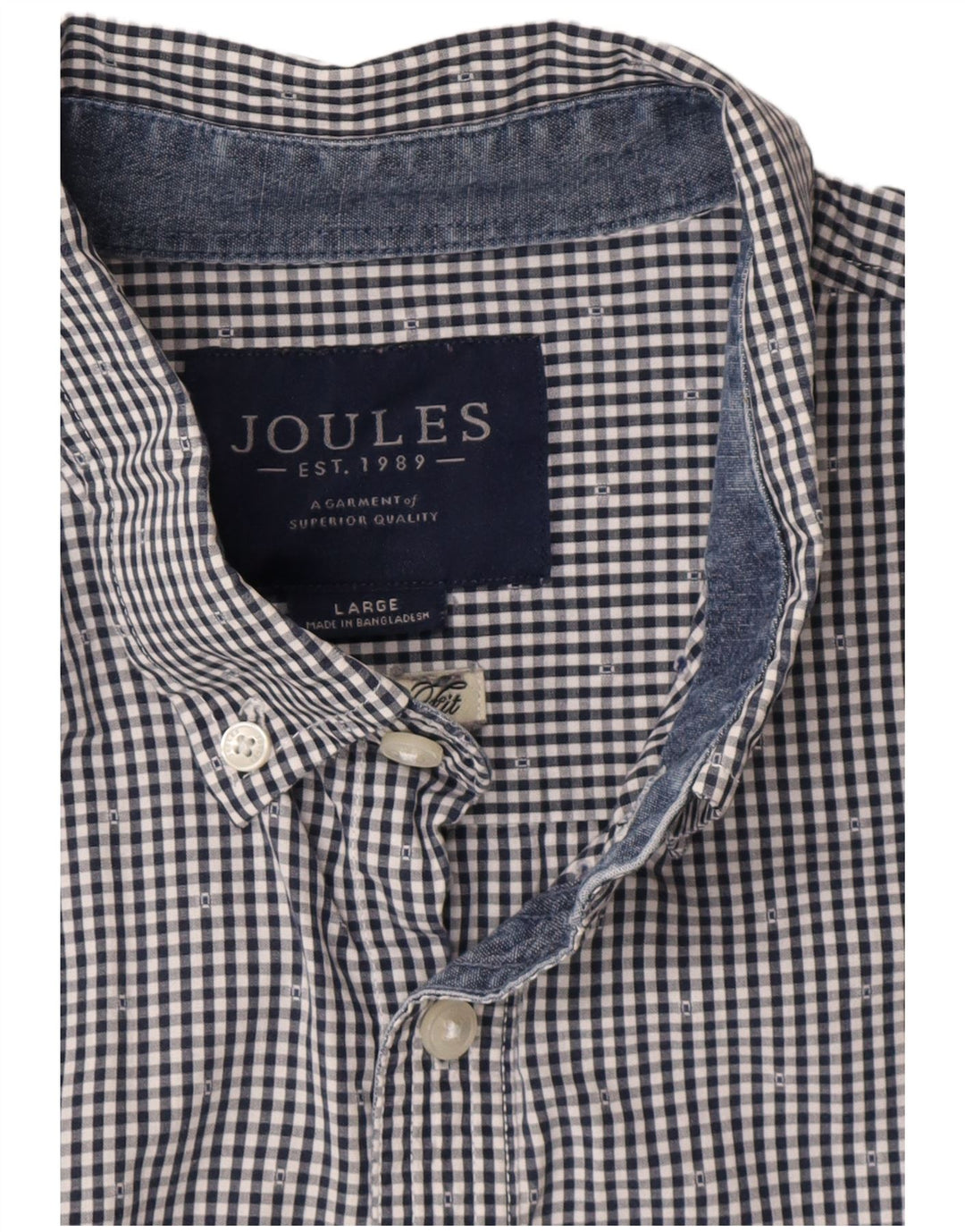 Ανδρικό πουκάμισο Joules Large Navy Blue Gingham