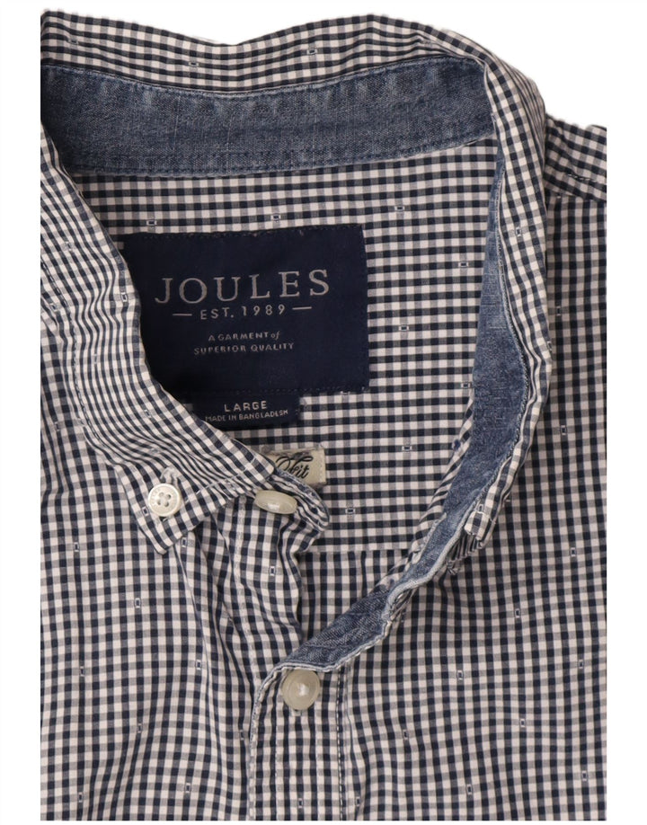 Ανδρικό πουκάμισο Joules Large Navy Blue Gingham