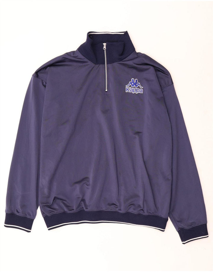 Ανδρική φόρμα πουλόβερ με φερμουάρ Kappa Top Large Navy Blue