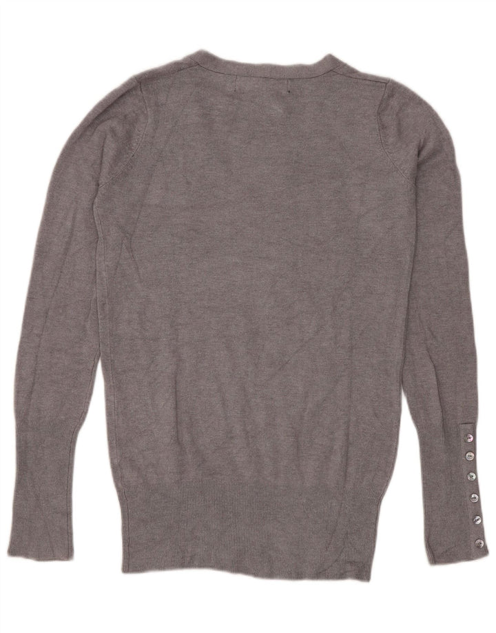 Zara Γυναικείο πουλόβερ με V λαιμόκοψη UK 10 Small Grey