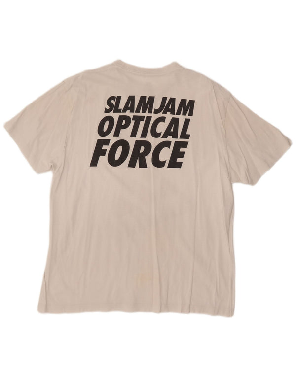 Ανδρικό γραφικό μπλουζάκι NIKE Top UK 45/47 XL Λευκό βαμβακερό