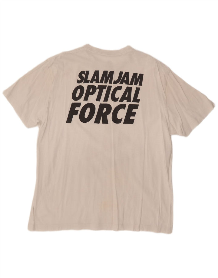 Ανδρικό γραφικό μπλουζάκι NIKE Top UK 45/47 XL Λευκό βαμβακερό