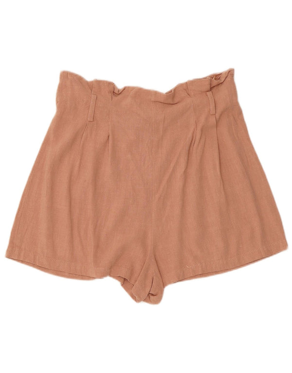 Topshop Γυναικείο ψηλόμεσο σορτς UK 12 Medium W32 Pink Viscose