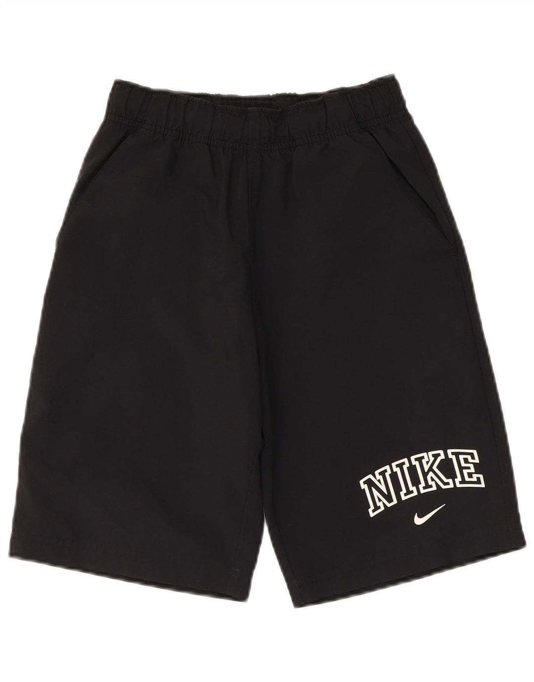 NIKE Boys Graphic Sport Shorts 10-11 Years Medium Black Polyester