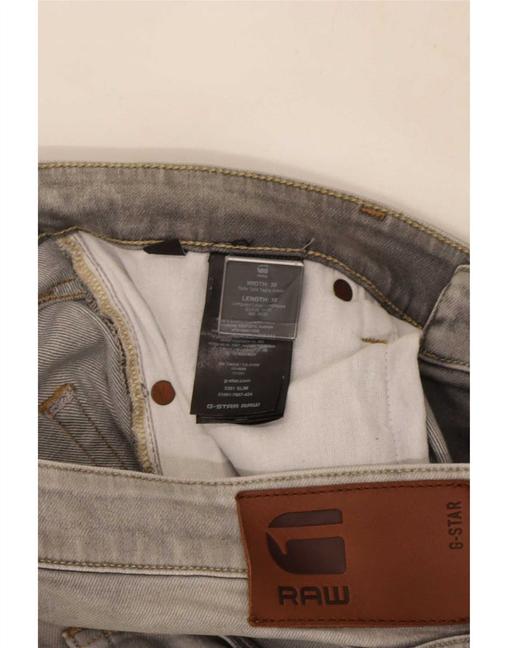 G-Star Ανδρικό 3301 Slim Jeans W36 L30 Γκρι βαμβακερό