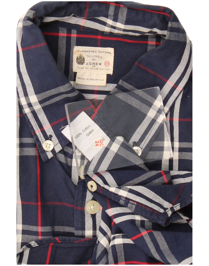 J. Crew Ανδρικό καρό πουκάμισο XS Navy Blue Check Cotton