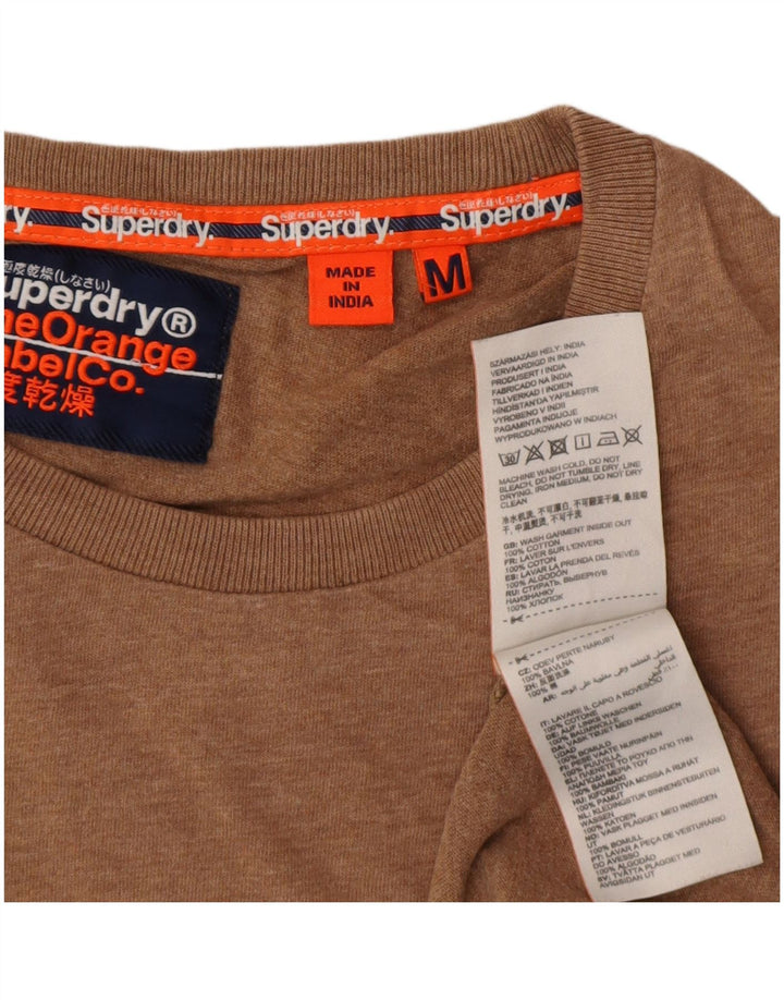 Ανδρικό T-Shirt Superdry Top Βαμβακερό μεσαίο καφέ