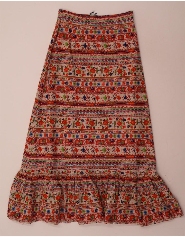 Vintage Γυναικεία Maxi Φούστα W28 Μεσαία Πολύχρωμη Floral
