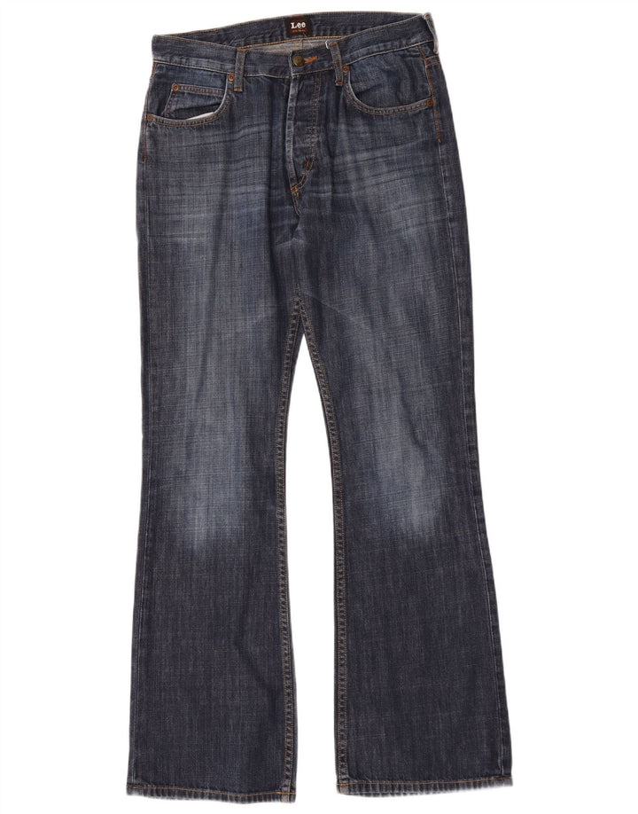 Lee Mens Denver Bootcut Jeans W32 L34 Navy Blue Cotton
