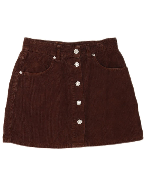 Benetton Γυναικεία Μίνι Ψηλόμεση Φούστα Κοτλέ IT 42 Medium W26 Καφέ